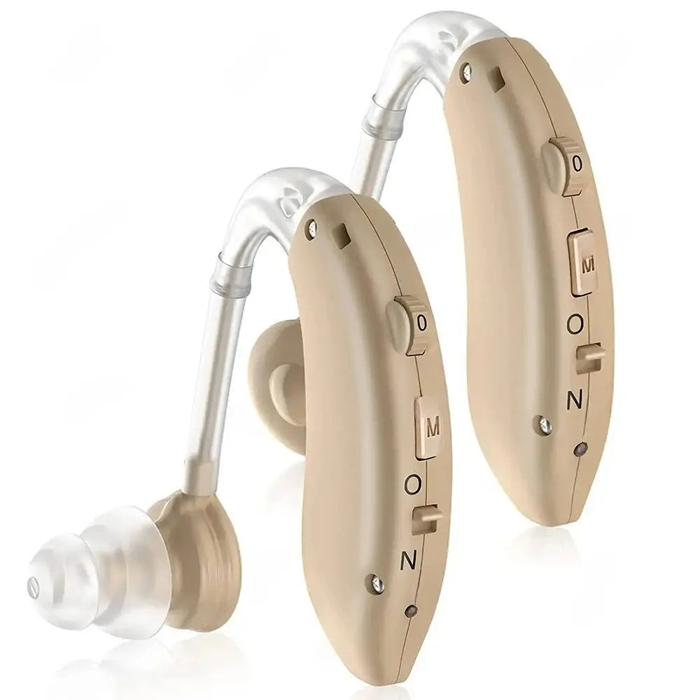 Rechargeable Hearing Amplifier — Discreet BTE Design